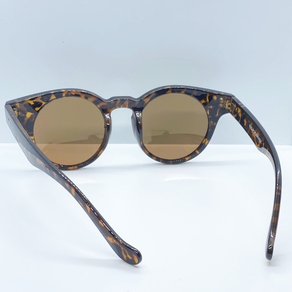 Sunglasses Tortoise Shell Retro Style Round New - Picture 7 of 11